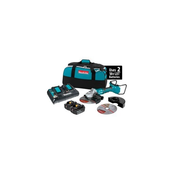 Makita Makita LXT Cordless 9" Paddle Switch Cut-Off/Angle Grinder Kit, 5.0Ah, 18V X2, Li-Ion XAG13PT1 - main